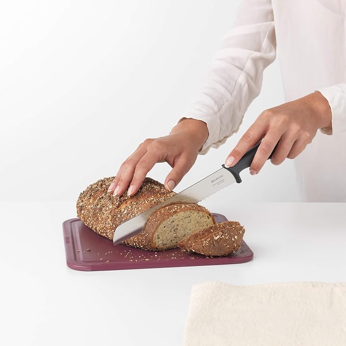 Brabantia Tasty+ Bread Knife, Dark Grey