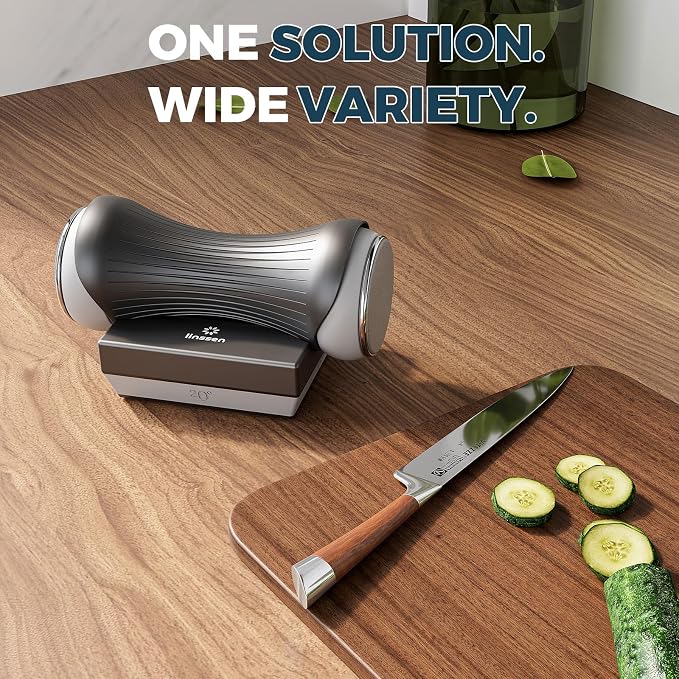 Rolling Knife Sharpener Kit, Aluminum Alloy Knife Sharpening System with Magnetic Base, Premium 4 Sharpening Angles Knife Sharpener Set with Industry Diamonds for All Chef and Kitchen Knives