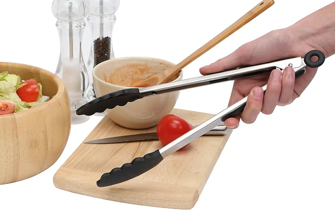 ZING! Premier Housewares Silicone Tongs - Black