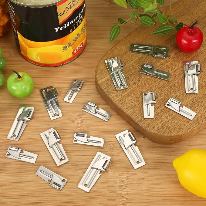 Honeydak 16 Pcs P-38 and P-51 Militarycan Opener Stainless Steel Camping Portable Survival Army Can Openers for Travel Kitchen Tool Men Women, Silver
