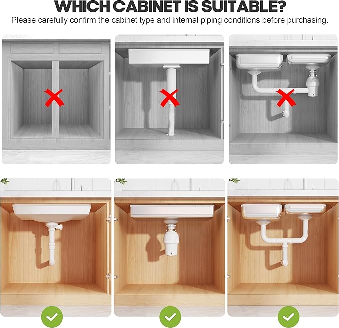 1 Pack-16"-26"W Expandable Under Sink Organizer With Upgrade Ball-Bearing Slide,2-Tier Pull Out Under Cabinet Organizer Height Adjustable,Not Suitable For Cabinets With Partitions In The Middle