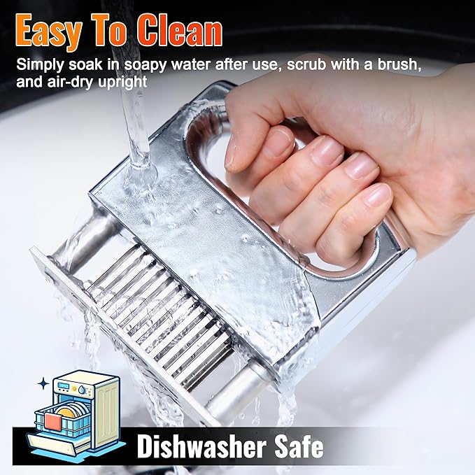 Enhon Meat Tenderizer Tool, 48 Ultra Sharp Blades Stainless Steel Needle Meat Tenderizer with Ergonomic Handle, Heavy Duty Cooking Gadget for Tenderizing Beef, Turkey, Chicken, Steak, Veal, Pork, Fish