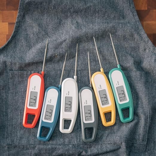 Lavatools Javelin® Digital Instant Read Meat Thermometer, Crimson | Ultra-Fast 3-Second, 2.75" Probe, Compact Foldable Design, IP65 Water Resistant, NSF Certified