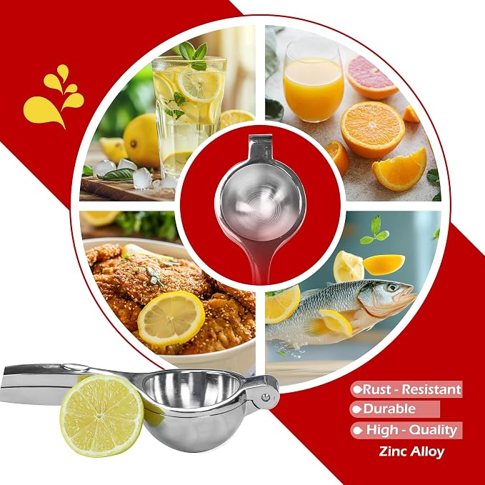 SAFi Premium Zinc Alloy Lemon Squeezer Manual Citrus Juicer Heavy-Duty Lime Press & Lemon Press Handheld Orange Juicer Durable Lime Squeezer And Lemon Juicer for Fresh Juice & Lemonade Hand Juicing