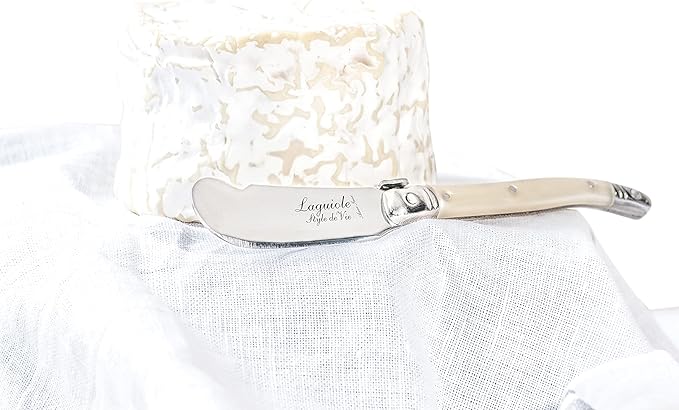 Laguiole Style de Vie Cheese knives Premium Line, set of 3, mother of pearl color