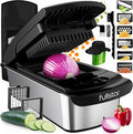 Fullstar Pro Original Vegetable Chopper & Mandoline - Chopper & Mandoline Lids - Food Chopper with Container, Fruit Slicer, Onion Dicer - All-in-One Prep Tool - Kitchen Gadgets & Gifts (8 in 1, Steel)