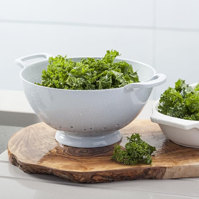 Zeal Melamine Colander Medium Duck Egg Blue (8”/20cm), 26 x 20 x 11 cm