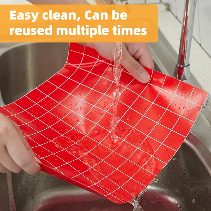 Silicone Baking Mat Roll 12IN*8FT Free Cutting, Non-Slip Pastry Mat, Non-Stick Reusable Air Fryer Liner, Oven Liners, Counter Mat, Freeze Dryer Mat, Easily Cut to Size Fit All Ovens Pans Tins Dishes