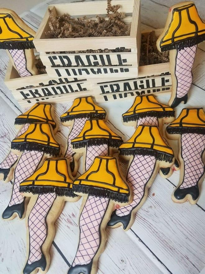 Christmas Story Cookie Cutter 7 Piece Set from The Cookie Cutter Shop - Leg Lamp, Christmas Tree, Turkey Leg, Christmas Light Bulb, Bunny Suit, Rifle Cookie Cutters – Tin Plated Steel Cookie Cutters