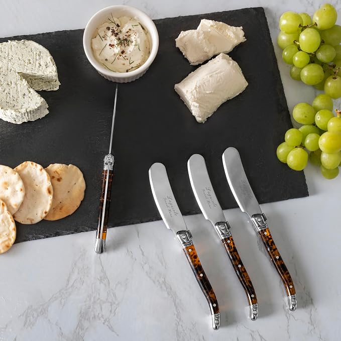 French Home 7-Piece Laguiole Tortoise Shell Cheese Knife and Spreaders Set