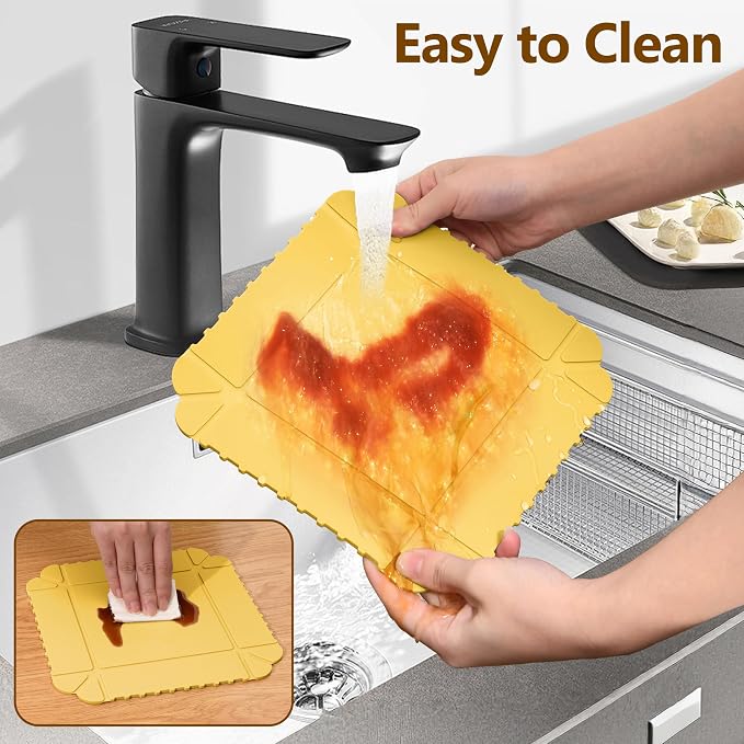 Magnetic Silicone Trivet & Pot Holder, Kitchen Heat Resistant Mat | Trivets for Hot Dishes, Hot Pots & Pans, Non-Slip Hot Pads for Countertops & Dining Table & Oven, Jar Opener & Spoon Rest