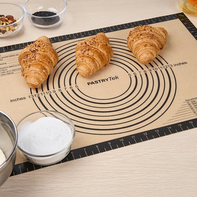 Restaurantware Silicone Baking Mat - 1 Case - 23.6 x 15.7 Inches - Non-Stick Pastry Mat for Dough Rolling - Heat-Resistant, Durable, Anti-Slip Liner - Black