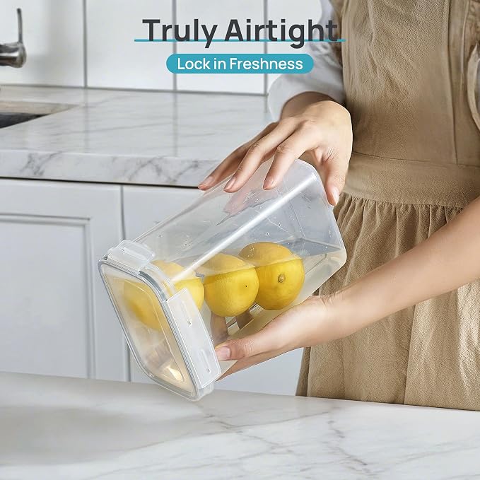 Vtopmart Airtight Food Storage Containers with Lids, 24 pcs, Gray | Airtight Seal, Multiple Sizes, BPA Free, Food Grade Material, Dishwasher Safe (Not Lids), Includes 24 Labels