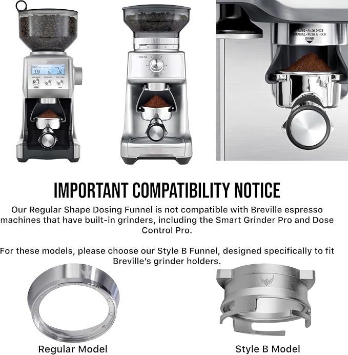 54mm Espresso Dosing Funnel and Puck Screen Set Magnetic Coffee Dosing Ring And Filter for Portafilters Compatible with 54 mm Breville Portafilter Basket Premium Espresso Machine Accessories