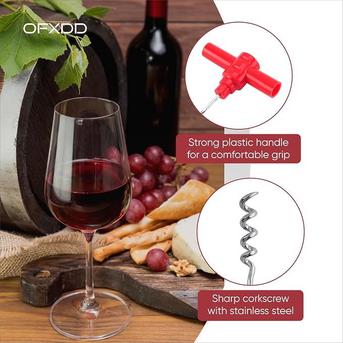 Portable Mini Wine Opener - Pocket Corkscrews Travel Size - Manual Plastic Wine Bottle Corkscrew Easy to Use - Set of 12