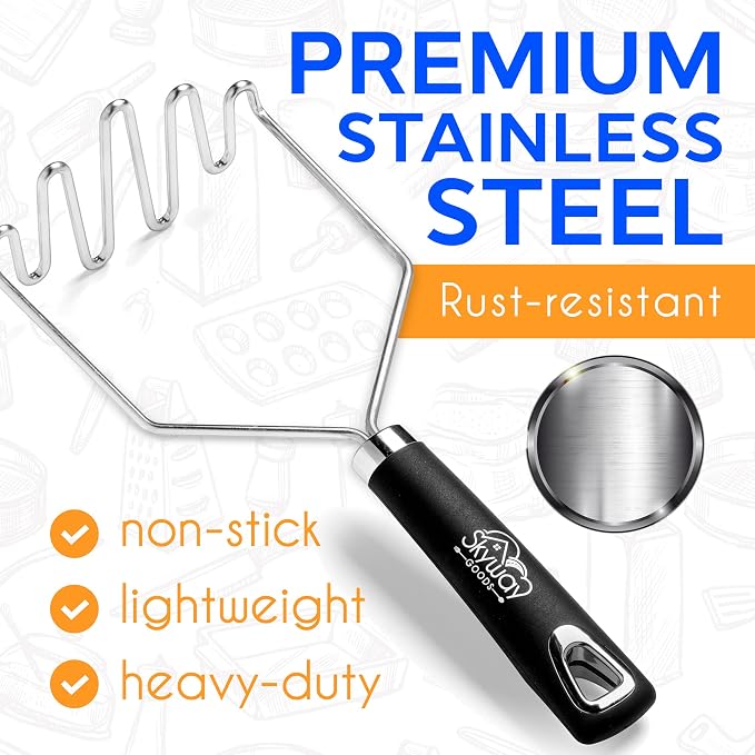 Gourmet Wire Potato Masher, high grade stainless steel