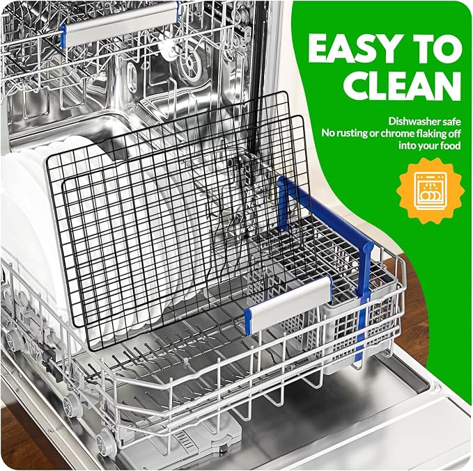 2 PCS Cooling Racks for Cooking and Baking, 14.8x10 Inches Stainless Steel Cooling Rack, Sheet Pan with Wire Rack for Baking Sheet, Bacon Rack Oven Safe Fits Jelly Roll Sheet Pan