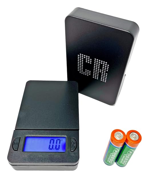 CR Scale Digital Pocket Scale - 1pc Premium Digital Food Scale 600g by 0.1g Digital Grams Scale Weight Scale Kitchen Scale Black Gram Scale Portable Scale (JDS-P600) (Battery Included)