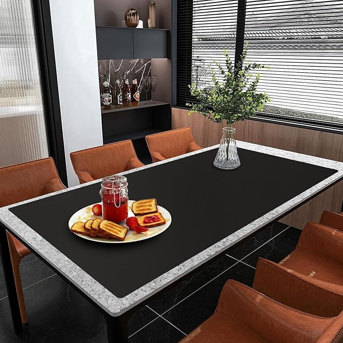Large Silicone Mat, 72”x16” Heat Resistant Mats for Countertop, Cuttable Waterproof Kitchen Counter Mat, Multipurpose Countertop Protector Mat, Silicone Mats for Kitchen Counter (Black)