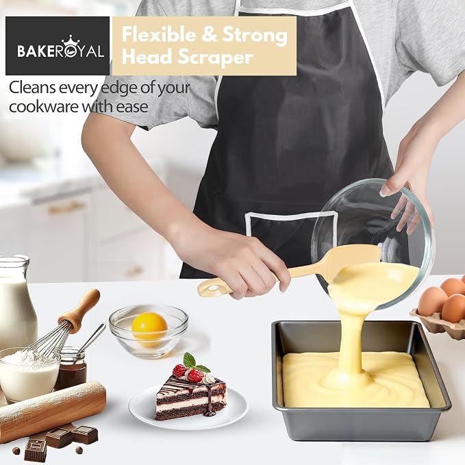 BakeRoyal Silicone Spatulas Set - Beige