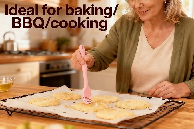 3-Pack Silicone Basting Pastry Brushes for Baking, Cooking & BBQ - Heat Resistant Up to 446°F, Dishwasher Safe