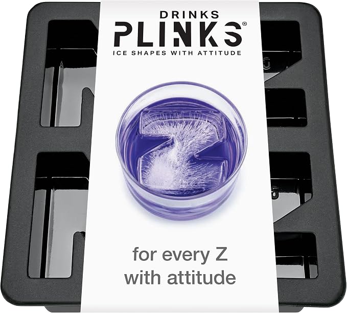 DRINKSPLINKS Custom Letter Z Ice Cube Molds. Monogram Ice Cube Mold with Initials. Large Monogrammed Silicone Trays for Bourbon, Whiskey and Cocktails. Fun, Customized Gifts for Men and Women.