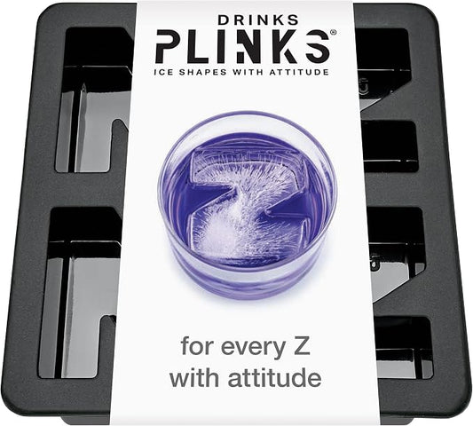 DRINKSPLINKS Custom Letter Z Ice Cube Molds. Monogram Ice Cube Mold with Initials. Large Monogrammed Silicone Trays for Bourbon, Whiskey and Cocktails. Fun, Customized Gifts for Men and Women.