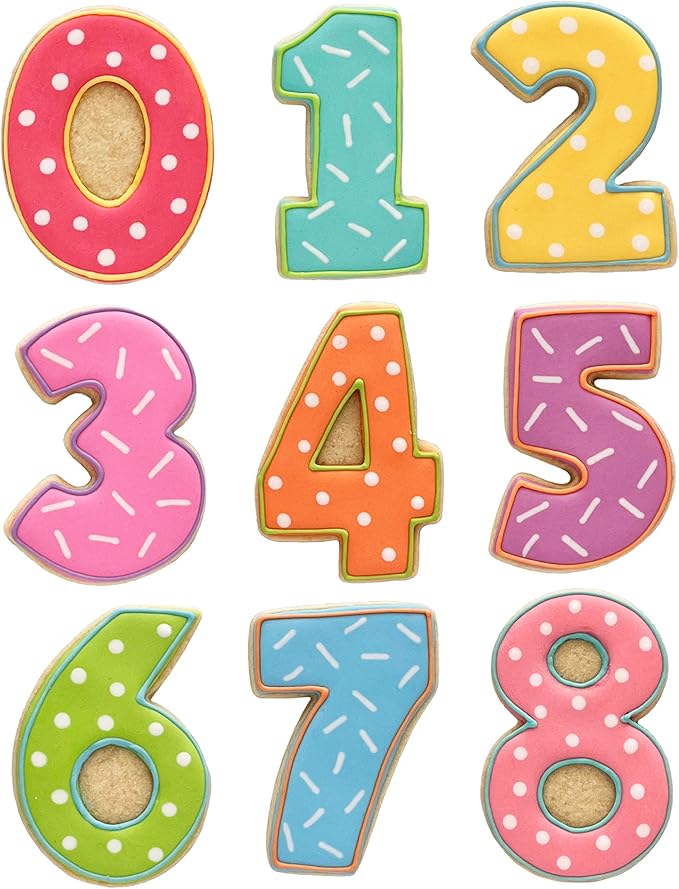 Ann Clark Number Cookie Cutters 9-Pc. Set Made in USA