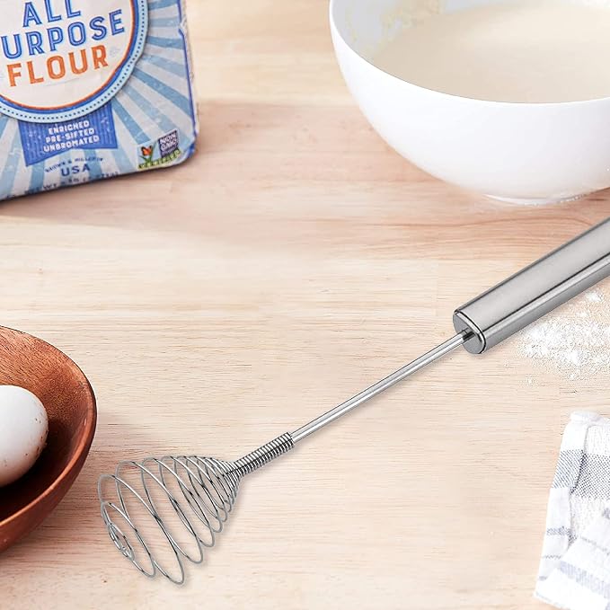 Küchenprofi Stainless Steel Parma Push Whisk, Hand Whisk for Eggs, Batter, and Dough, Metal Whisk for Kitchen Use, 11 Inches
