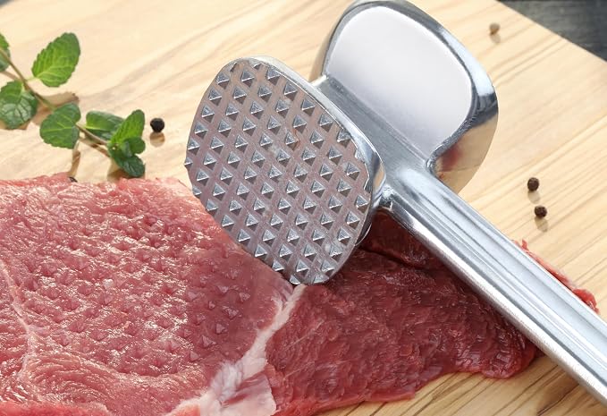 New Star Foodservice 36374 Heavy Duty Cast Aluminum Meat Tenderizer, 10-Inch (Pack of 2)