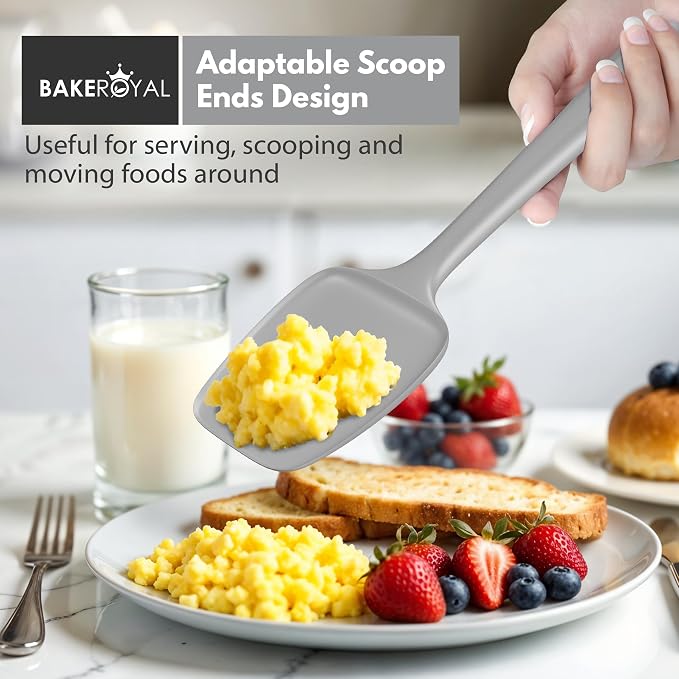BakeRoyal Silicone Spatulas Set - Gray