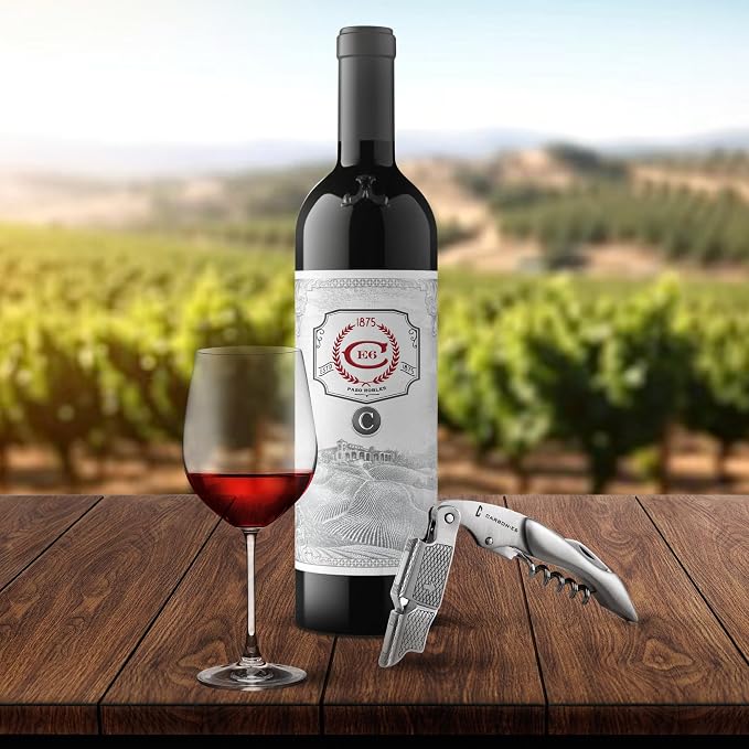 [3-Pack] CARBON-E6 Premium-Grade Waiter's Corkscrew Wine Bottle Opener (The ultimate wine key for bartenders, servers, sommeliers, connoisseurs, enologists, and all wine enthusiasts)