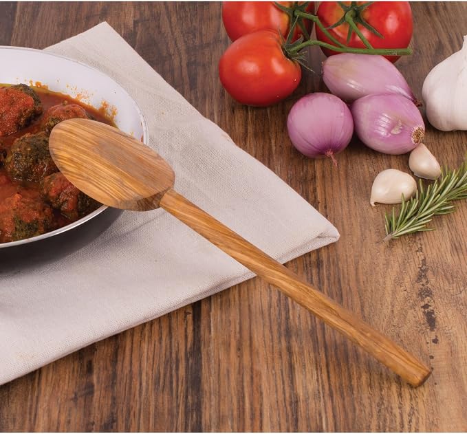 Eddington’s Italian Olive Wood Cooking Spoon, Handcrafted in Europe