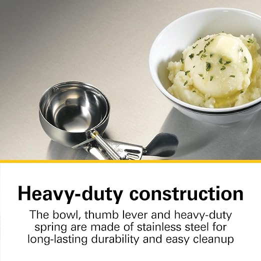 Hamilton Beach Commercial 80-20 Disher, 80 Series, 26" L, 8" W, 4" H, Yellow, 1.77 oz.