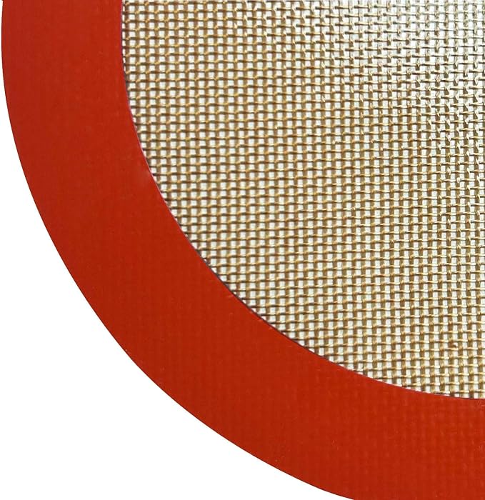 Silicone Baking Mats, Set of 4, Round dia 8 Inch, Non Stick, BPA Free, Baking Sheet Pan Liner for Cake,Pizza,Cookies,Macaron,Bread,Pastry,Toaster (Red, Round-dia 8 inch)