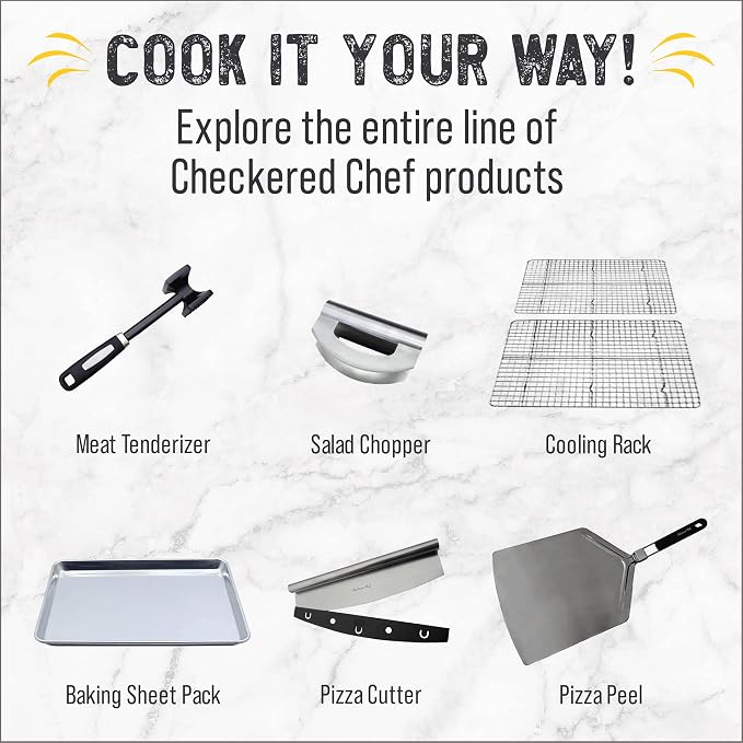 Baking Sheet Pan and Cooling Rack - Half Sheet, 18" x 13" Aluminum Cookie Sheets and Stainless Steel Wire Rack for Baking