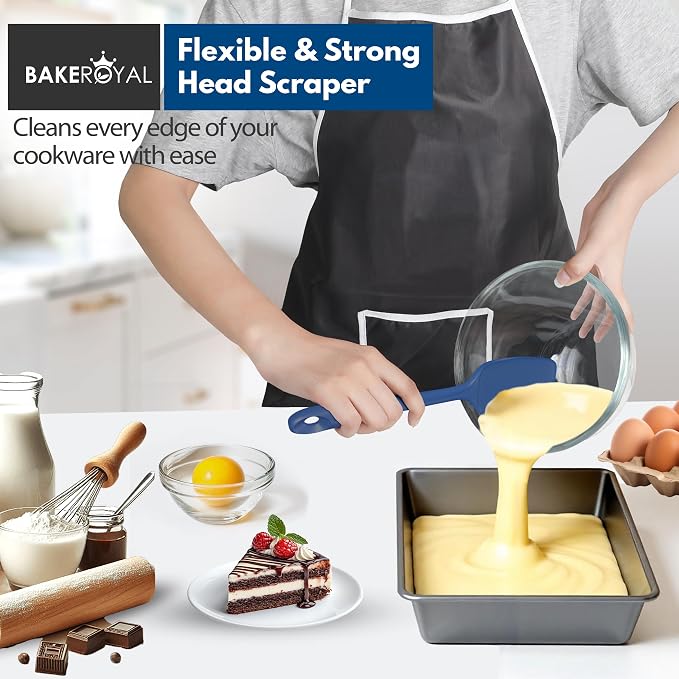 BakeRoyal Silicone Spatulas Set - RoyalBlue