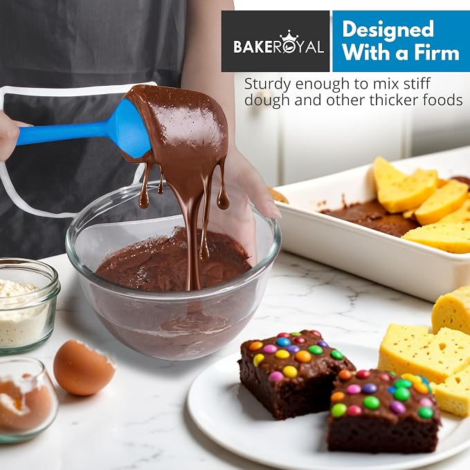 BakeRoyal Silicone Spatulas Set - Blue