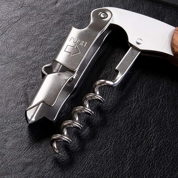 Fanery Sue Personalized Wine Opener - Custom Engraved Professional Corkscrews for Wine Bottles w/Foil Cutter and Cap Remover - Manual Wine Key