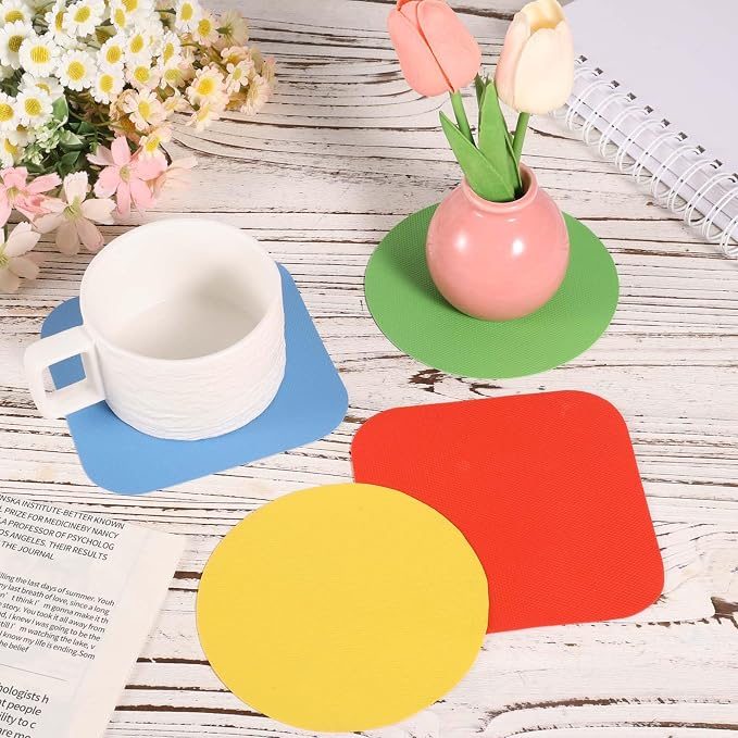 LUTER 4pcs Jar Opener Gripper Pad for Seniors with Weak Hands, Rubber | Multi-function Silicone Bottle Opener Lid Cap Rubber Gripper Pads Kitchen Coasters Gadgets, Yellow, Green, Blue, Red