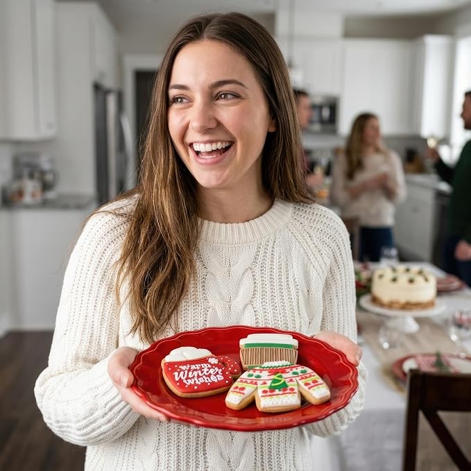 Ann Clark Cozy Winter Cookie Cutters 3-Pc Set (Coffee Mug, Latte Cup, Sweater) Made in USA