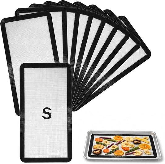 10 Pcs Silicon Baking Mat Compatible with Harvest Right Freeze Dryer | Baking Silicone Mat for Baking, No Stick Durable Silicone Cooking Mat Easy Clean Trays Drying Liners for Kitchen