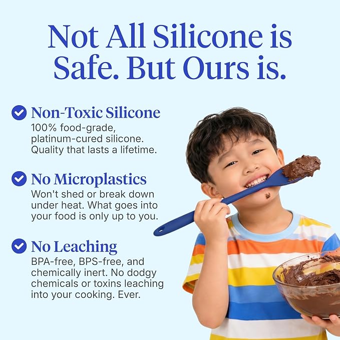 GIR 5-Piece Silicone Kitchen Utensils Set, Non-Toxic Cooking Utensils for Cooking and Baking, Heat Resistant, Food Grade, Dishwasher Safe Rubber Spatula, Ladle, Spoon - Cream