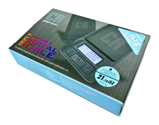 CR Scale Digital Pocket Scale - 1pc Premium Food Scale 600g by 0.1g Digital Grams Scale Weight Scale Kitchen Scale Black Gram Scale Portable Scale Digital Food Scale (JDS-M600) (Battery Included)