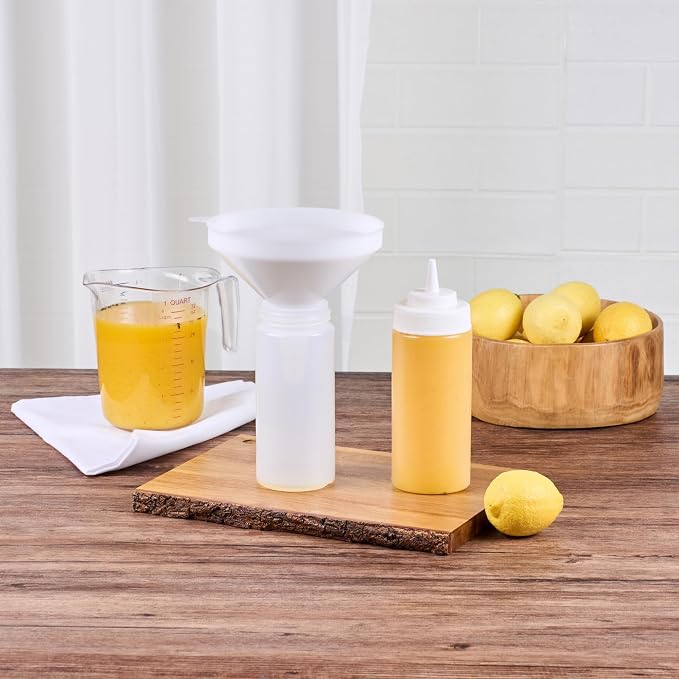 Restaurantware-Met Lux 24-ounce Plastic Funnel, 1 Plastic Funnel - Precise Spout, White Pouring Tool, Wide Spout, For Transferring Ingredients