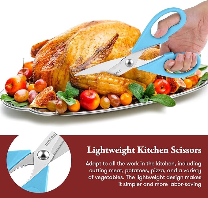 Gifts for Dad from Daughter Son, BEST DAD Tool Shears, Kitchen Scissors All Purpose Heavy Duty Meat Scissors Poultry Shears, Dishwasher Safe Stainless Steel Utility Scissor