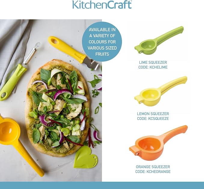 KitchenCraft Carded Lemon Squeezer, Yellow, 22.2 x 7.5 x 4.5cm