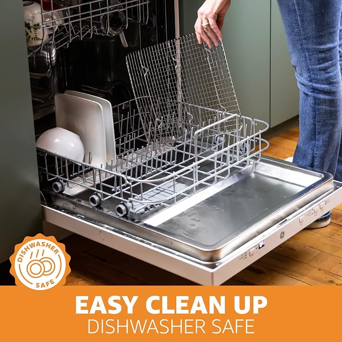 PriorityChef 18/8 Stainless Steel Cooling Rack, Heavy Duty Baking Rack For Oven Cooking, Fits Half Sheet Pan, Wire Rack For Cooking, 11.5" x 16.5" - 2 Pack