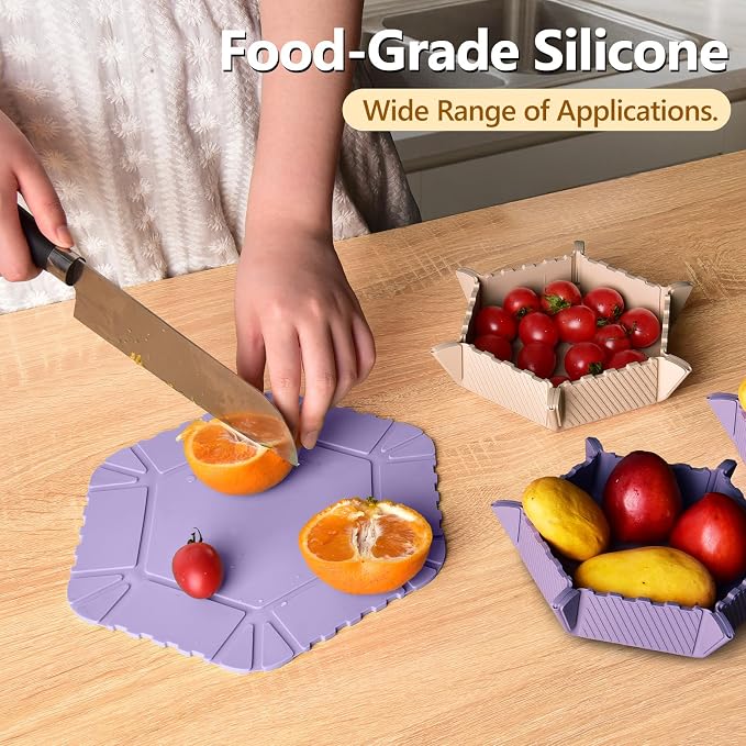 Magnetic Silicone Trivet & Pot Holder, Kitchen Heat Resistant Mat | Trivets for Hot Dishes, Hot Pots & Pans, Non-Slip Hot Pads for Countertops & Dining Table & Oven, Jar Opener & Spoon Rest