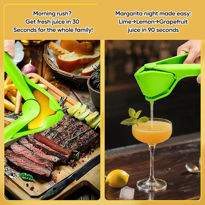 Manual Lemon Squeezer, Hand Lemon Squeezer, Durability and longevity, Easy to Use & Dishwasher Safe, Lemon Juicer, Citrus Juicer, Lemon Juicer Squeezer to Squeeze Lemons, Green, HomeyVenture